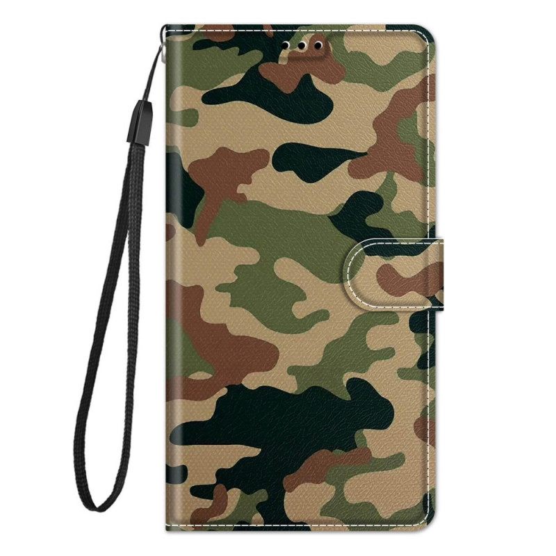 Kotelot Xiaomi Redmi Note 10 Pro Suojaketju Kuori Military Camo Hihna