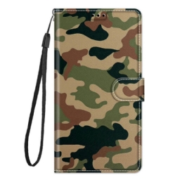 Kotelot Xiaomi Redmi Note 10 Pro Suojaketju Kuori Military Camo Hihna