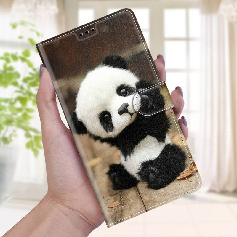 Kotelot Xiaomi Redmi Note 10 Pro Suojaketju Kuori Pikku Panda Kaulanauhalla