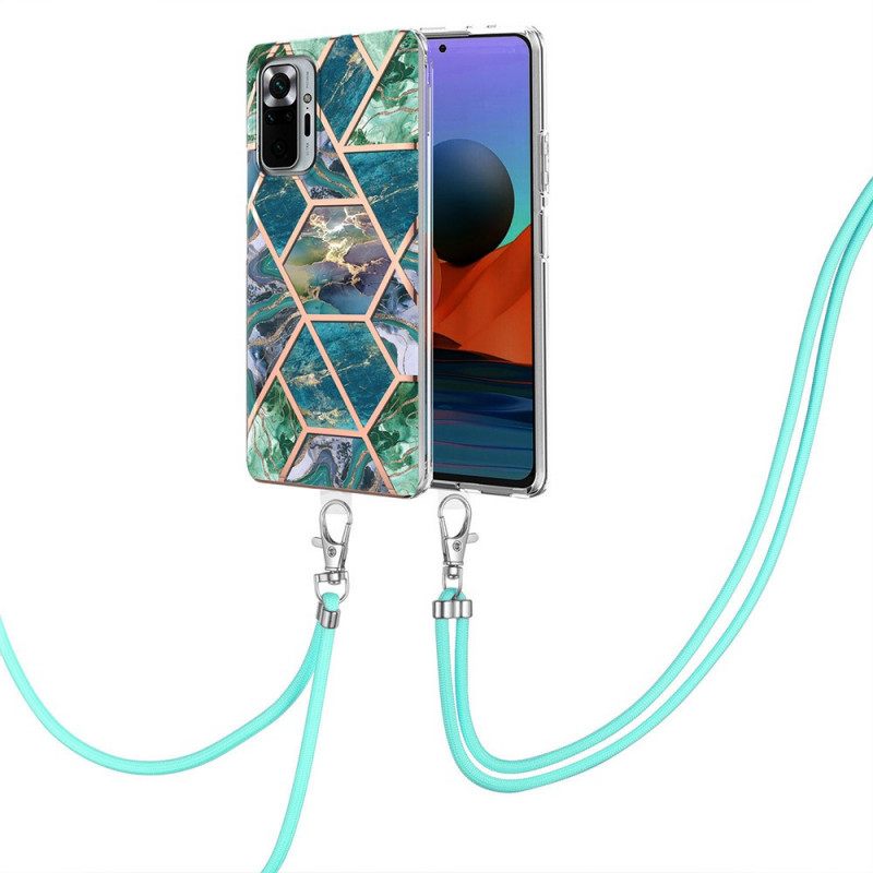 Kuori Xiaomi Redmi Note 10 Pro Kiristysnyörillä Premium Marble Cordille