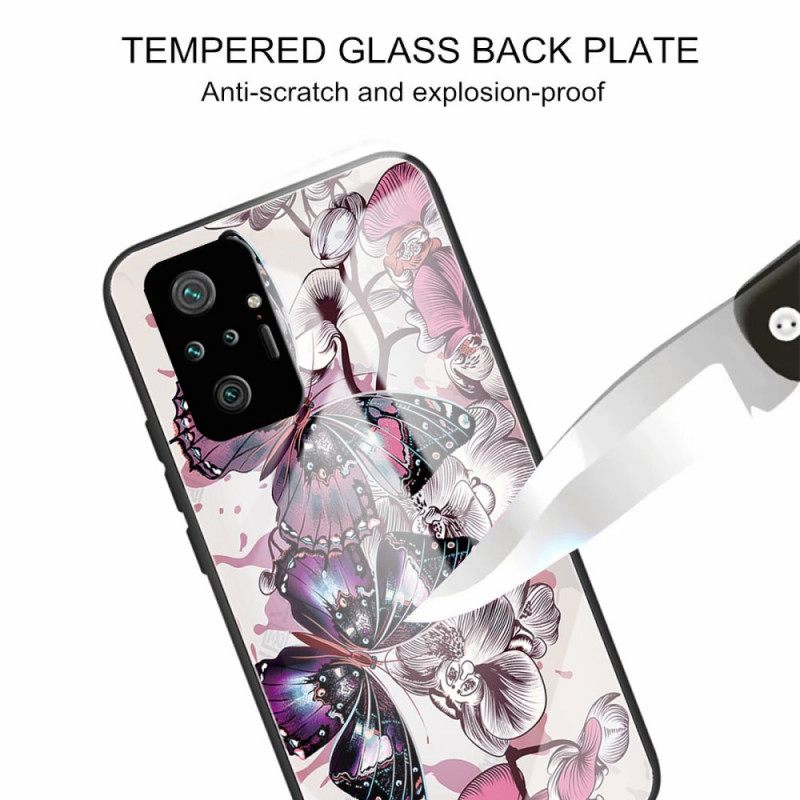 Kuori Xiaomi Redmi Note 10 Pro Tempered Glass Butterflies Variation