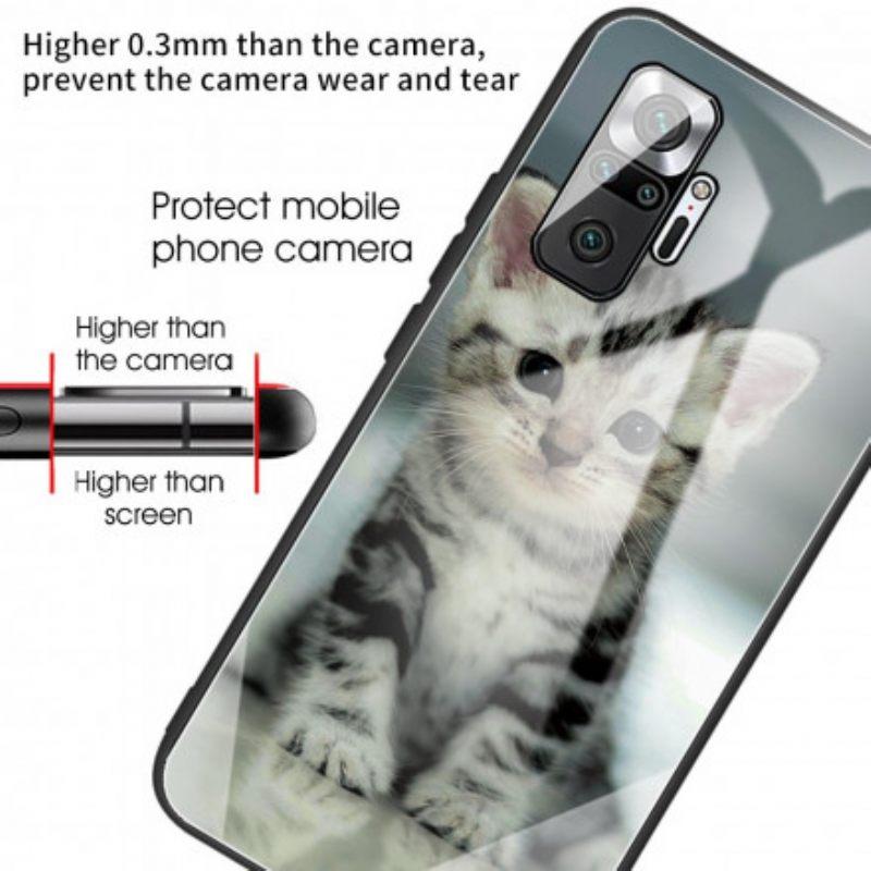 Kuori Xiaomi Redmi Note 10 Pro Tempered Glass Kitten