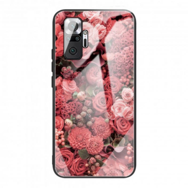 Kuori Xiaomi Redmi Note 10 Pro Tempered Glass Rose Flowers