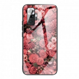 Kuori Xiaomi Redmi Note 10 Pro Tempered Glass Rose Flowers