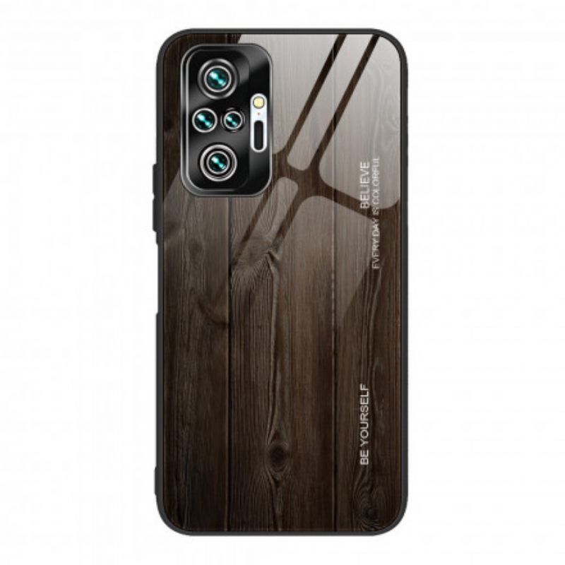 Kuori Xiaomi Redmi Note 10 Pro Tempered Glass Wood Design