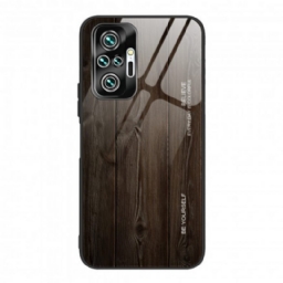 Kuori Xiaomi Redmi Note 10 Pro Tempered Glass Wood Design