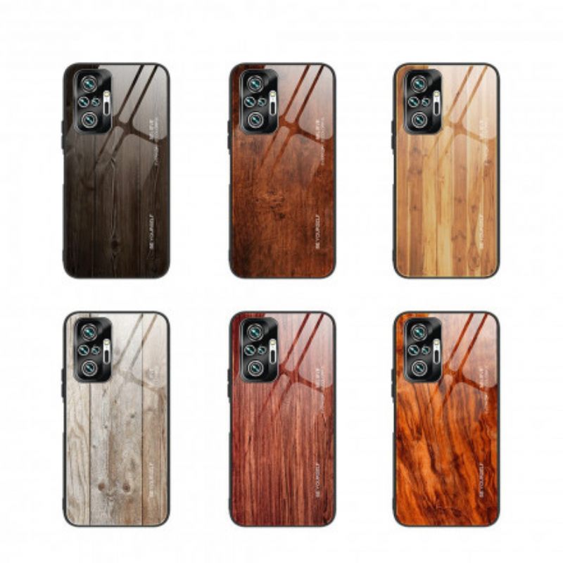 Kuori Xiaomi Redmi Note 10 Pro Tempered Glass Wood Design