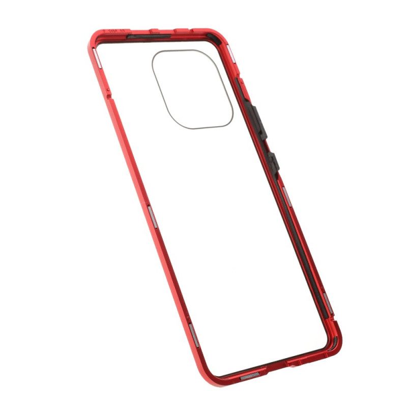 Case Xiaomi Mi 11 Pro Karkaistua Lasia Ja Metallia Edessä Ja Takana