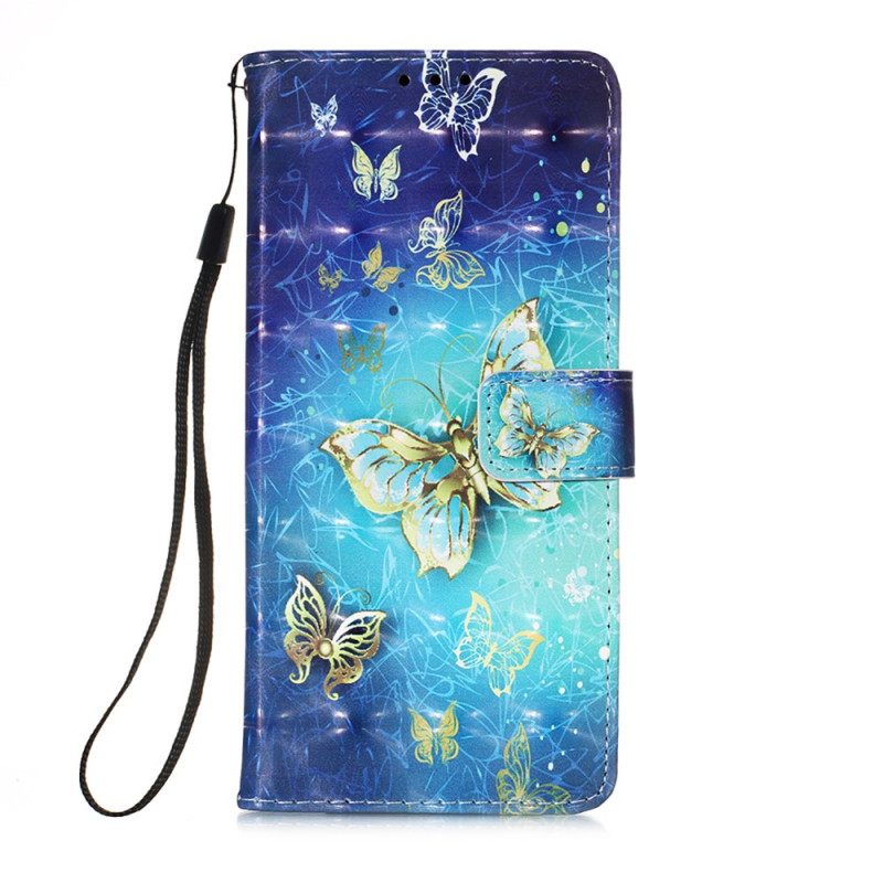 Flip Case Xiaomi Mi 11 Pro Golden Butterflies