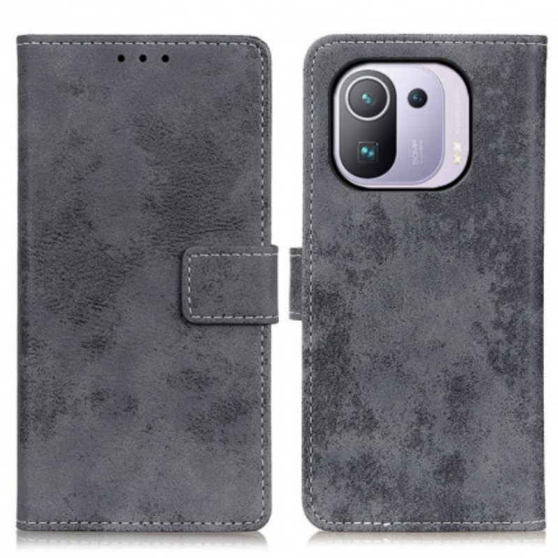 Kotelot Xiaomi Mi 11 Pro Faux Leather Vintage