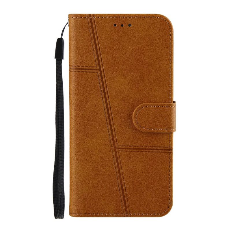 Kotelot Xiaomi Mi 11 Pro Suojaketju Kuori Geometric Leather Strappy Style