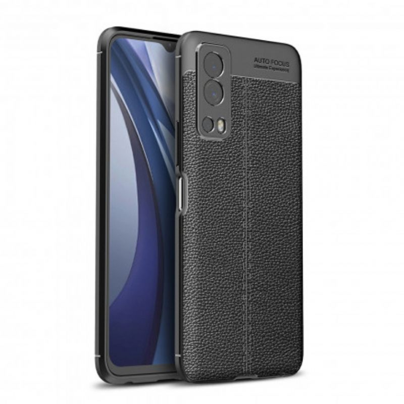 Kuori Vivo Y72 5G Double Line Litchi Leather Effect