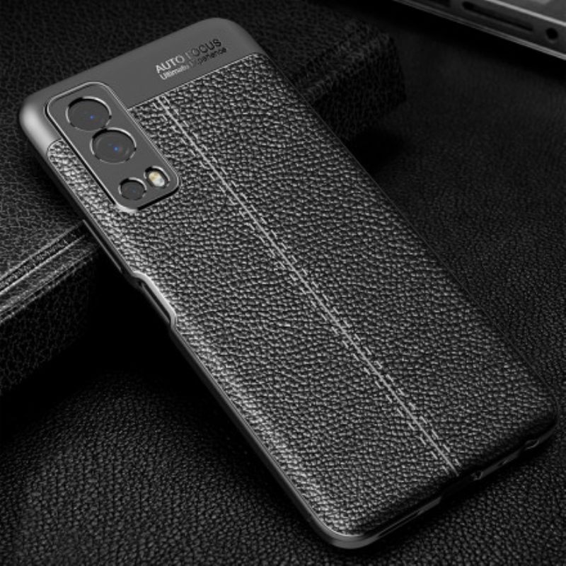 Kuori Vivo Y72 5G Double Line Litchi Leather Effect