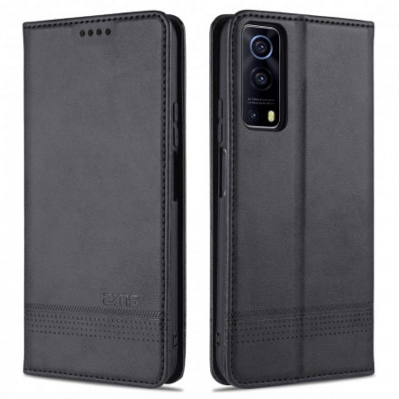 Puhelinkuoret Vivo Y72 5G Kotelot Flip Style Leather Azns