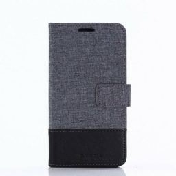 Flip Case Samsung Galaxy J5 2017 Muxma Kangas Ja Nahkaefekti