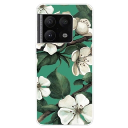 Case OnePlus 10 Pro 5G Maalatut Valkoiset Kukat