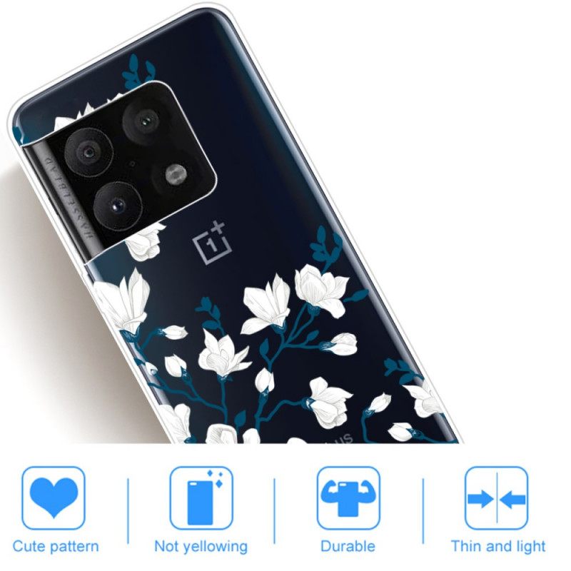 Case OnePlus 10 Pro 5G Valkoiset Kukat