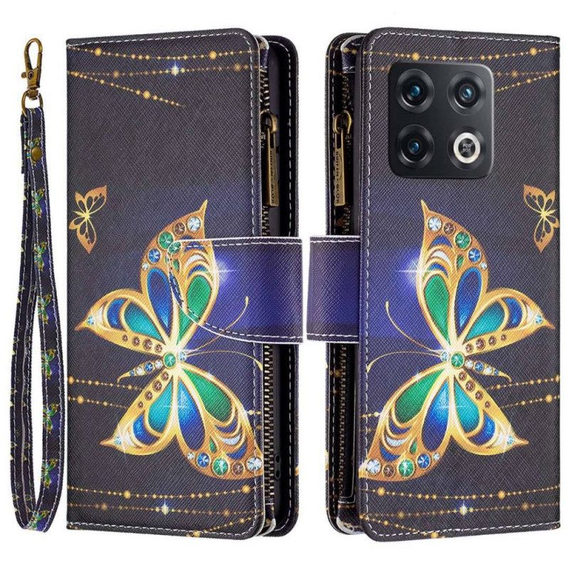 Flip Case OnePlus 10 Pro 5G Butterflies Vetoketjullinen Tasku