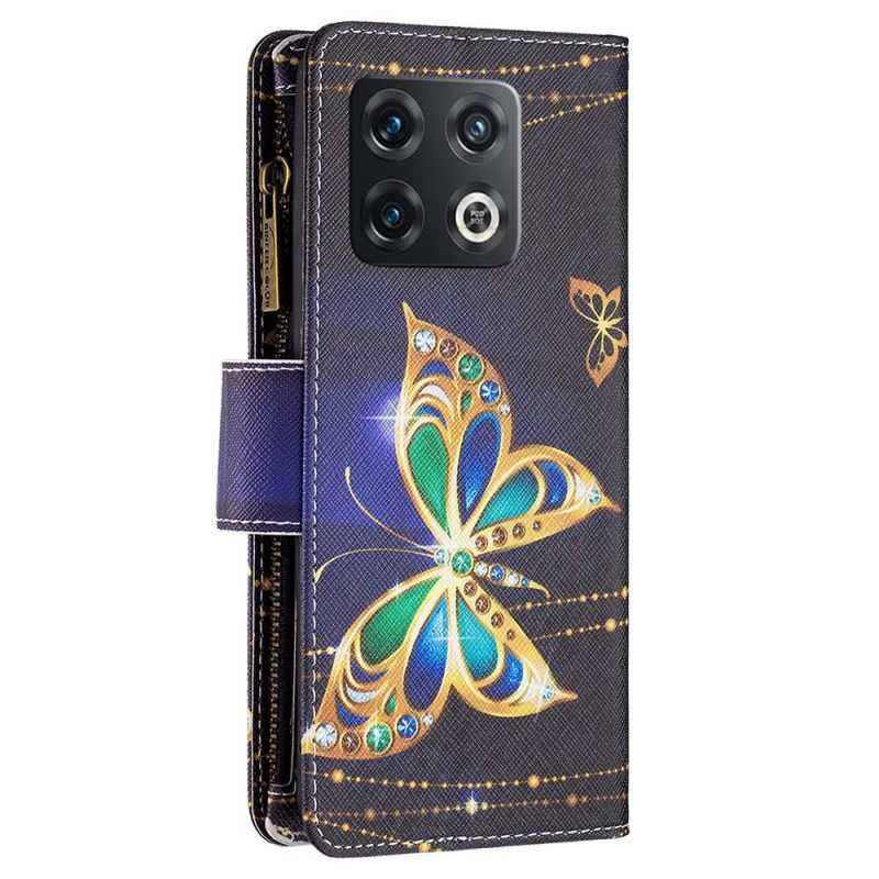 Flip Case OnePlus 10 Pro 5G Butterflies Vetoketjullinen Tasku