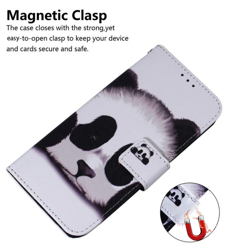 Flip Case OnePlus 10 Pro 5G Panda Kasvot