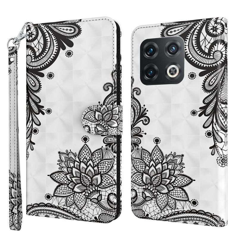 Flip Case OnePlus 10 Pro 5G Suojaketju Kuori Strappy Lace