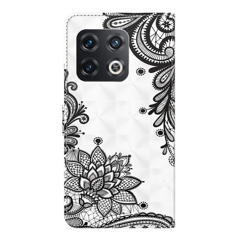 Flip Case OnePlus 10 Pro 5G Suojaketju Kuori Strappy Lace