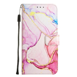 Flip Case OnePlus 10 Pro 5G Suojaketju Kuori Strip Marble