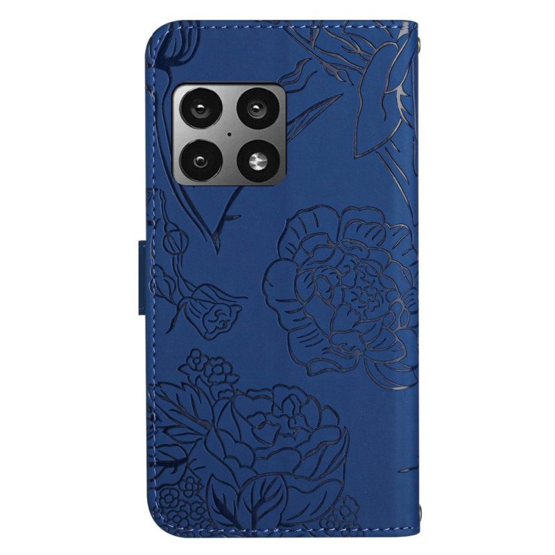 Kotelot OnePlus 10 Pro 5G Butterflies Kaulanauhalla