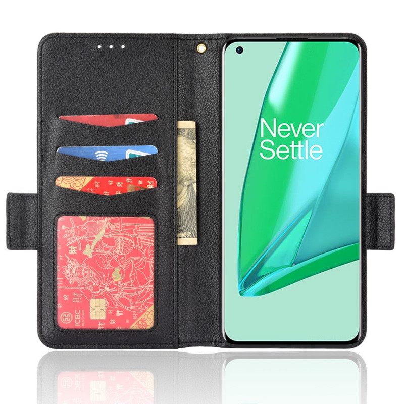 Kotelot OnePlus 10 Pro 5G Flap Double Litchi Uusia Värejä