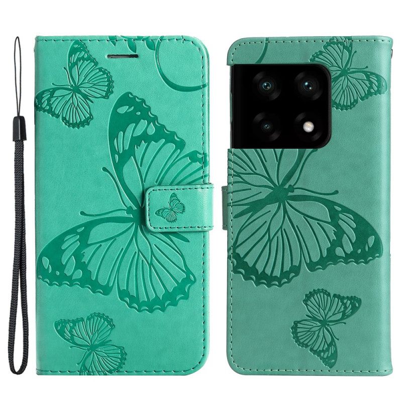 Kotelot OnePlus 10 Pro 5G Suojaketju Kuori Giant Thong Butterflies