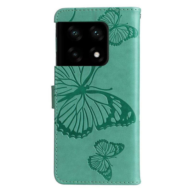 Kotelot OnePlus 10 Pro 5G Suojaketju Kuori Giant Thong Butterflies