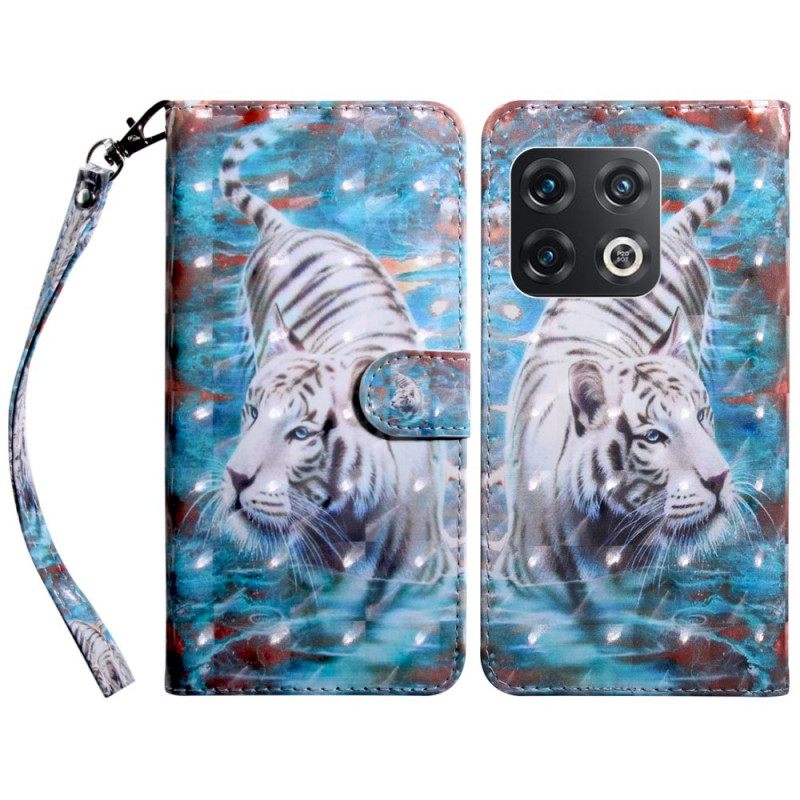 Kotelot OnePlus 10 Pro 5G Suojaketju Kuori Strappy Tiger