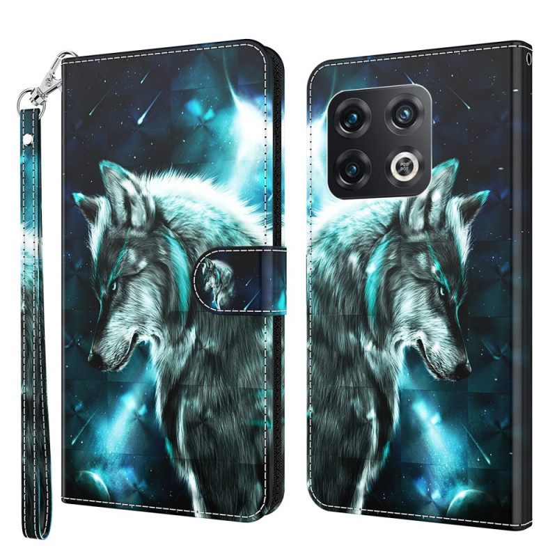 Kotelot OnePlus 10 Pro 5G Suojaketju Kuori Wolf Hihnassa