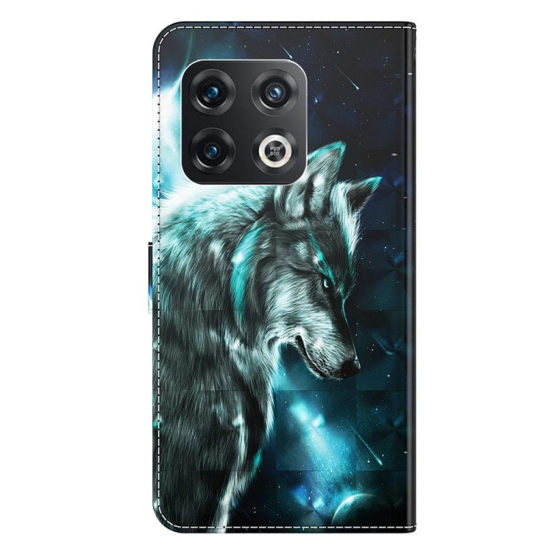 Kotelot OnePlus 10 Pro 5G Suojaketju Kuori Wolf Hihnassa