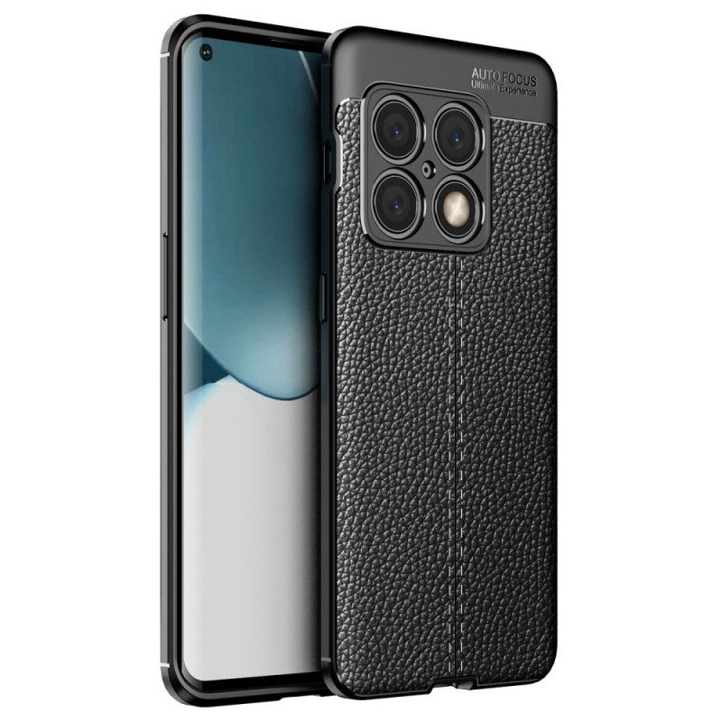 Kuori OnePlus 10 Pro 5G Double Line Litchi Leather Effect