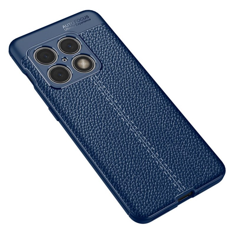 Kuori OnePlus 10 Pro 5G Double Line Litchi Leather Effect