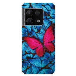 Kuori OnePlus 10 Pro 5G Flexible Butterfly Fuksia