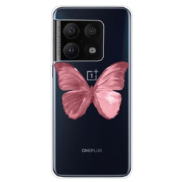 Kuori OnePlus 10 Pro 5G Flexible Pink Butterfly