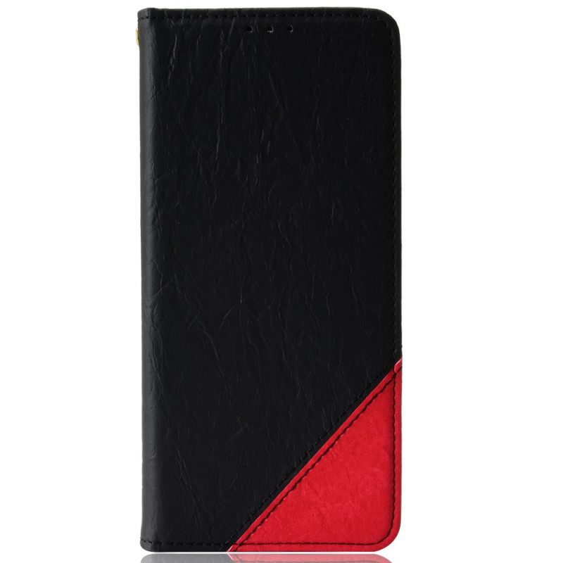 Puhelinkuoret OnePlus 10 Pro 5G Kotelot Flip Faux Leather Bicolor Oblique