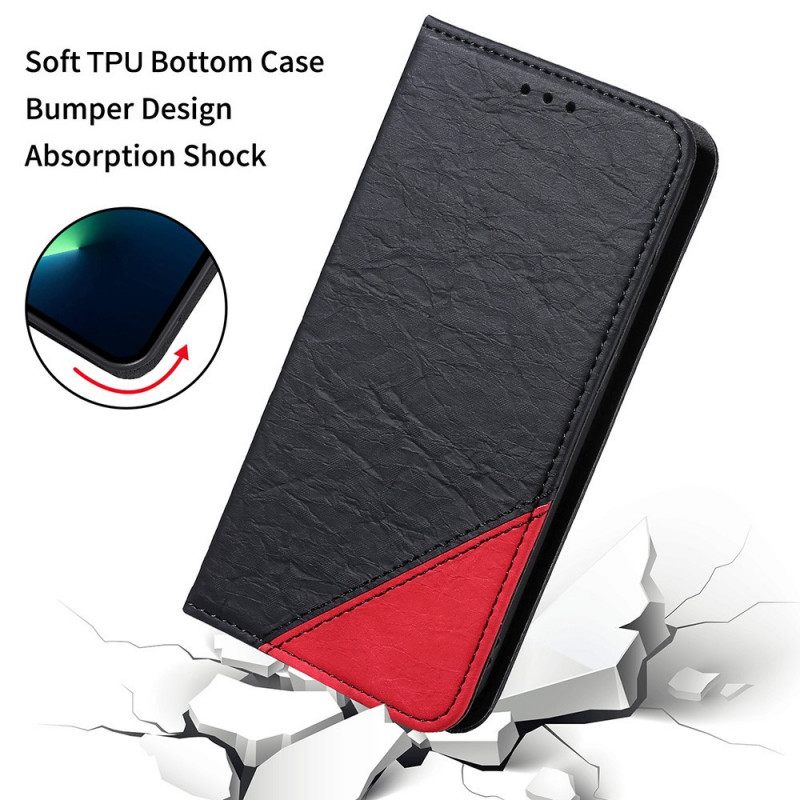 Puhelinkuoret OnePlus 10 Pro 5G Kotelot Flip Faux Leather Bicolor Oblique