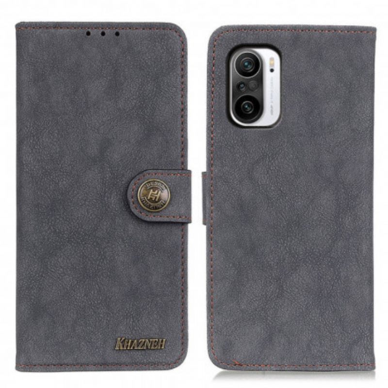 Kotelot Xiaomi Mi 11i 5G / Poco F3 Faux Leather Split Retro Khazneh