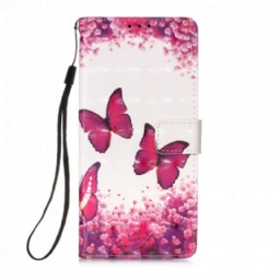 Kotelot Xiaomi Mi 11i 5G / Poco F3 Red Butterflies