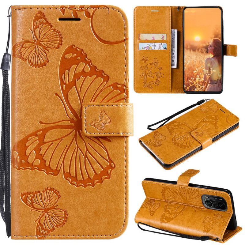 Kotelot Xiaomi Mi 11i 5G / Poco F3 Suojaketju Kuori Giant Thong Butterflies