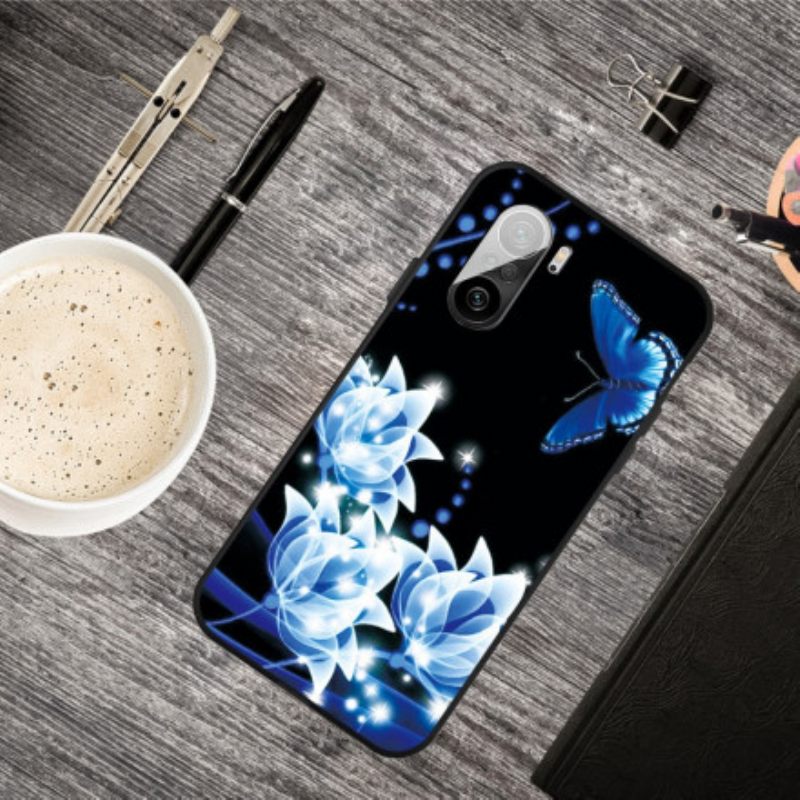 Kuori Xiaomi Mi 11i 5G / Poco F3 Butterfly Ja Blue Flowers