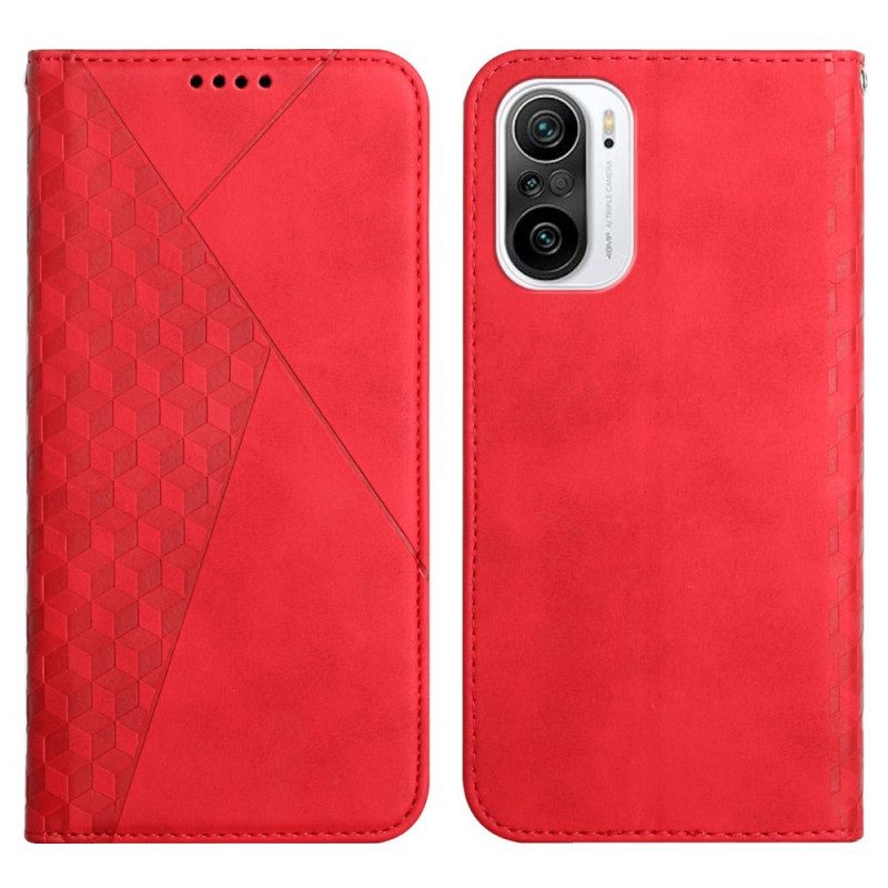 Puhelinkuoret Xiaomi Mi 11i 5G / Poco F3 Kotelot Flip Geo Leather Effect