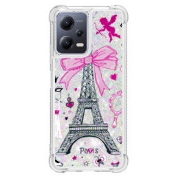 Kuori Poco X5 5G Eiffel-tornin Paljetteja