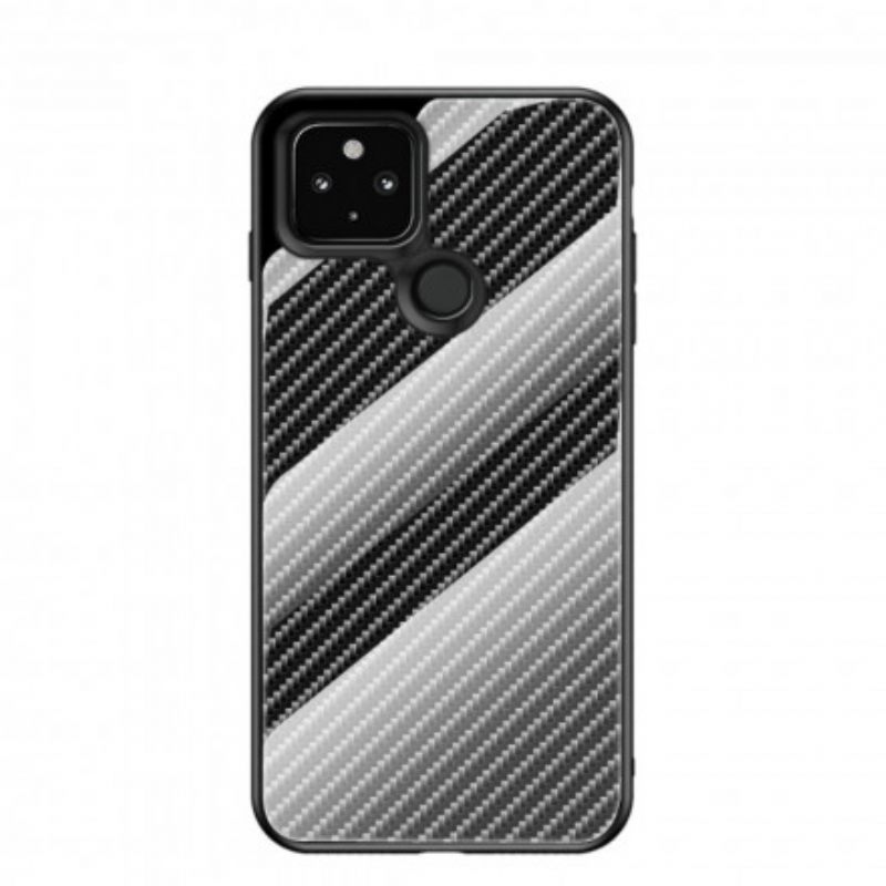 Case Google Pixel 4A 5G Carbon Fiber Karkaistu Lasi