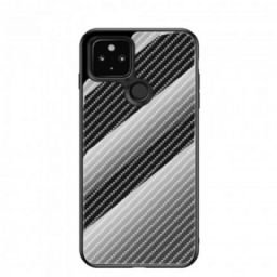 Case Google Pixel 4A 5G Carbon Fiber Karkaistu Lasi