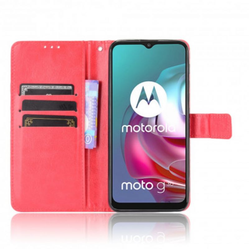 Flip Case Moto G10 / G30 Keinonahka Näyttävä