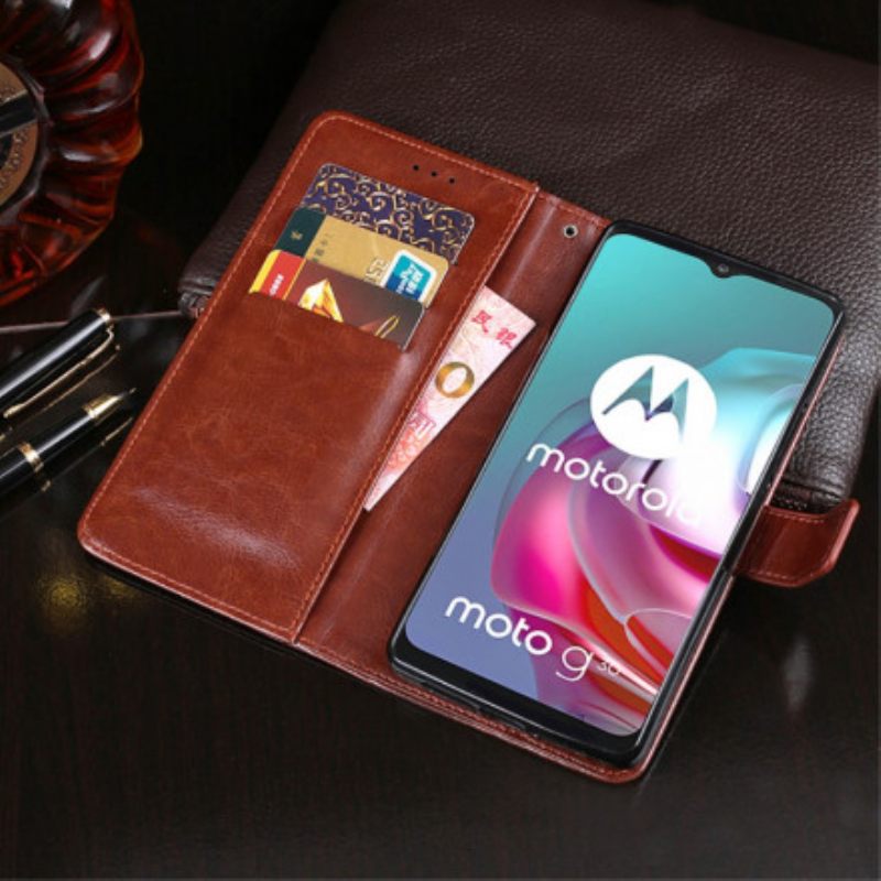 Kotelot Moto G10 / G30 Faux Leather Idewei